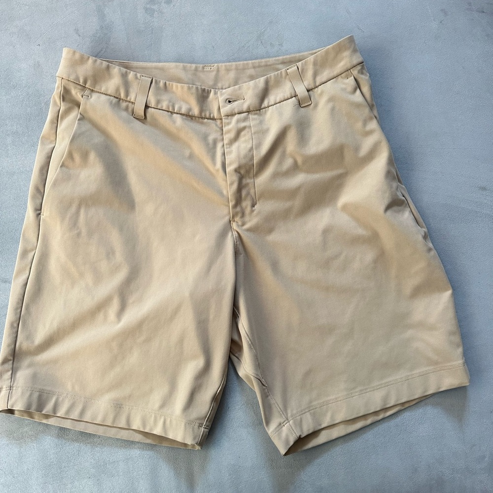 Lululemon Khaki Flat Front Shorts
